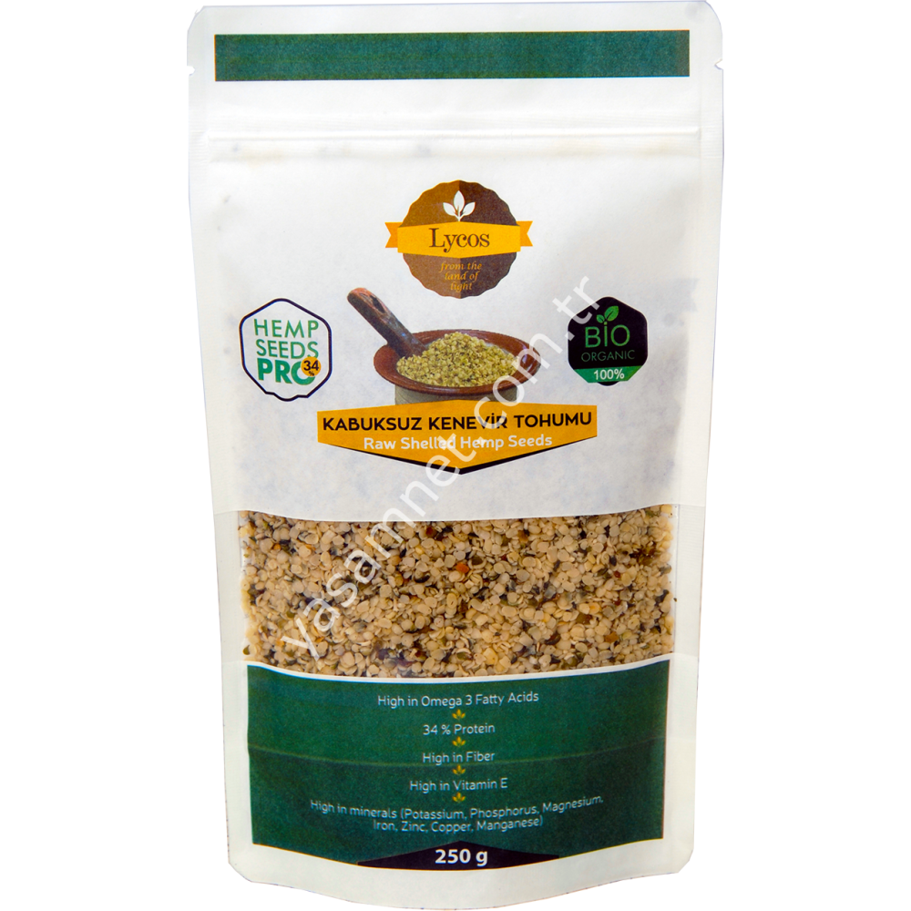 LYCOS Kabuksuz Kenevir Tohumu 250 gr
