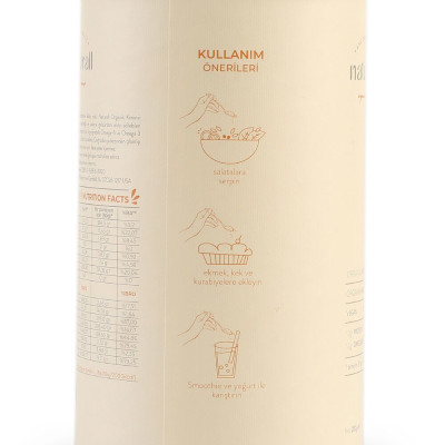 Naturall Organik Kabuksuz Kenevir Tohumu 200 gr