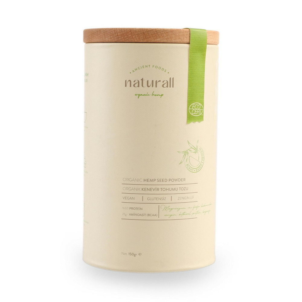 Naturall Organik Kabuksuz Kenevir Tohumu Tozu  200 gr