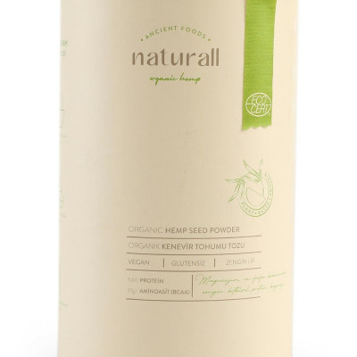 Naturall Organik Kabuksuz Kenevir Tohumu Tozu  200 gr